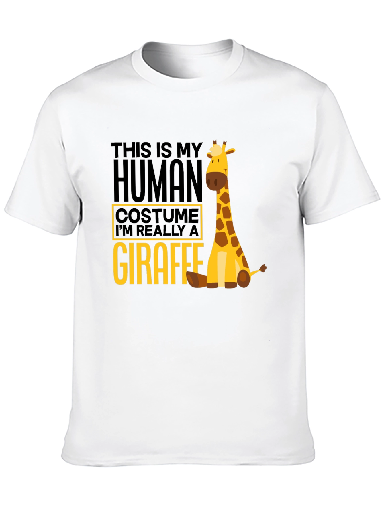 Human Costume Giraffe T-Shirt - Funny Animal Tee