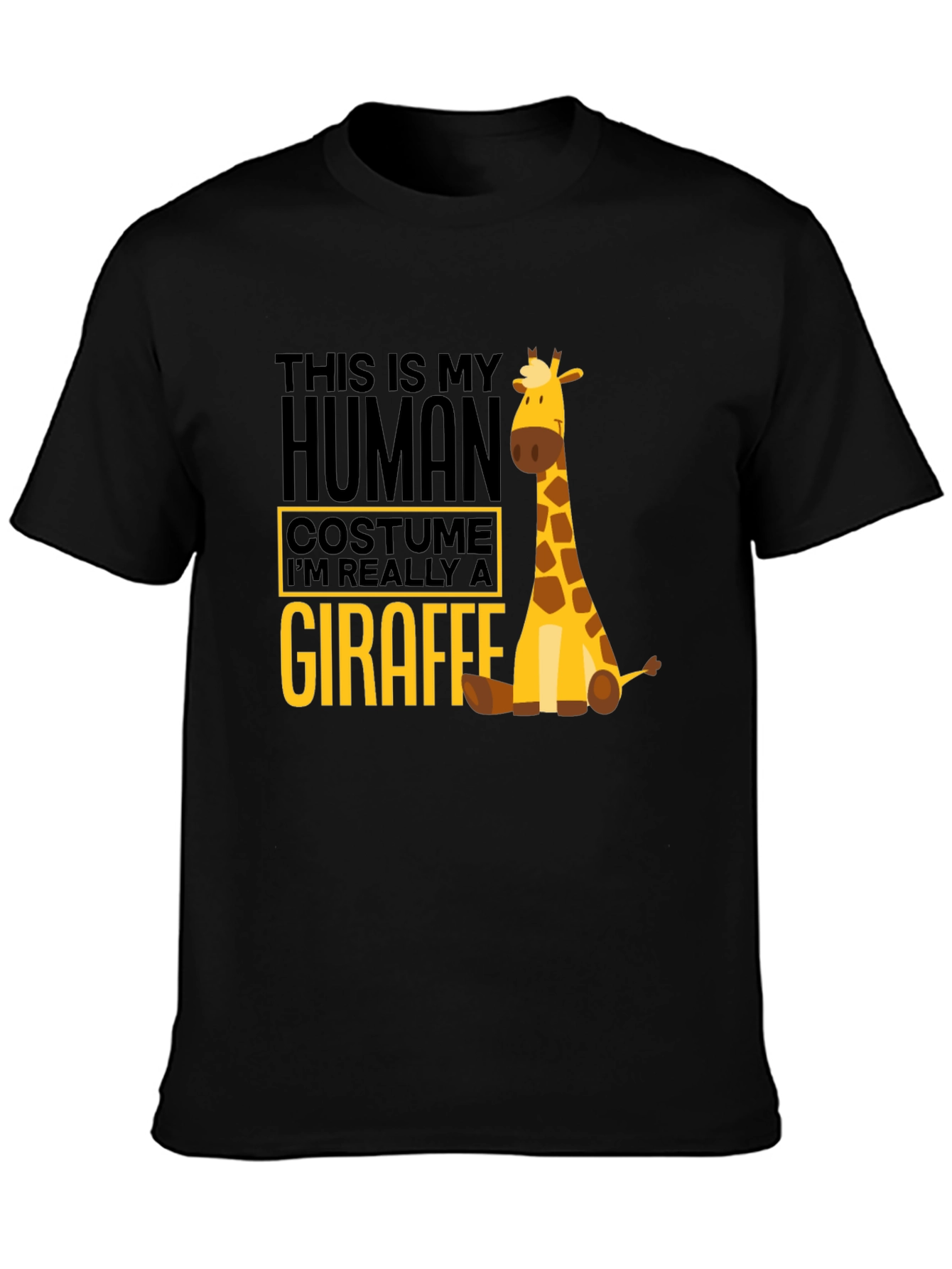 Human Costume Giraffe T-Shirt - Funny Animal Tee