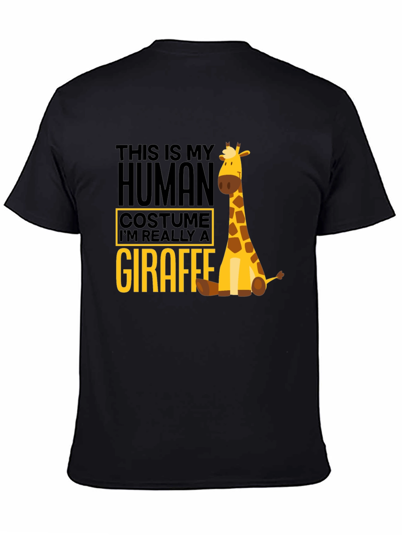 Human Costume Giraffe T-Shirt - Funny Animal Tee