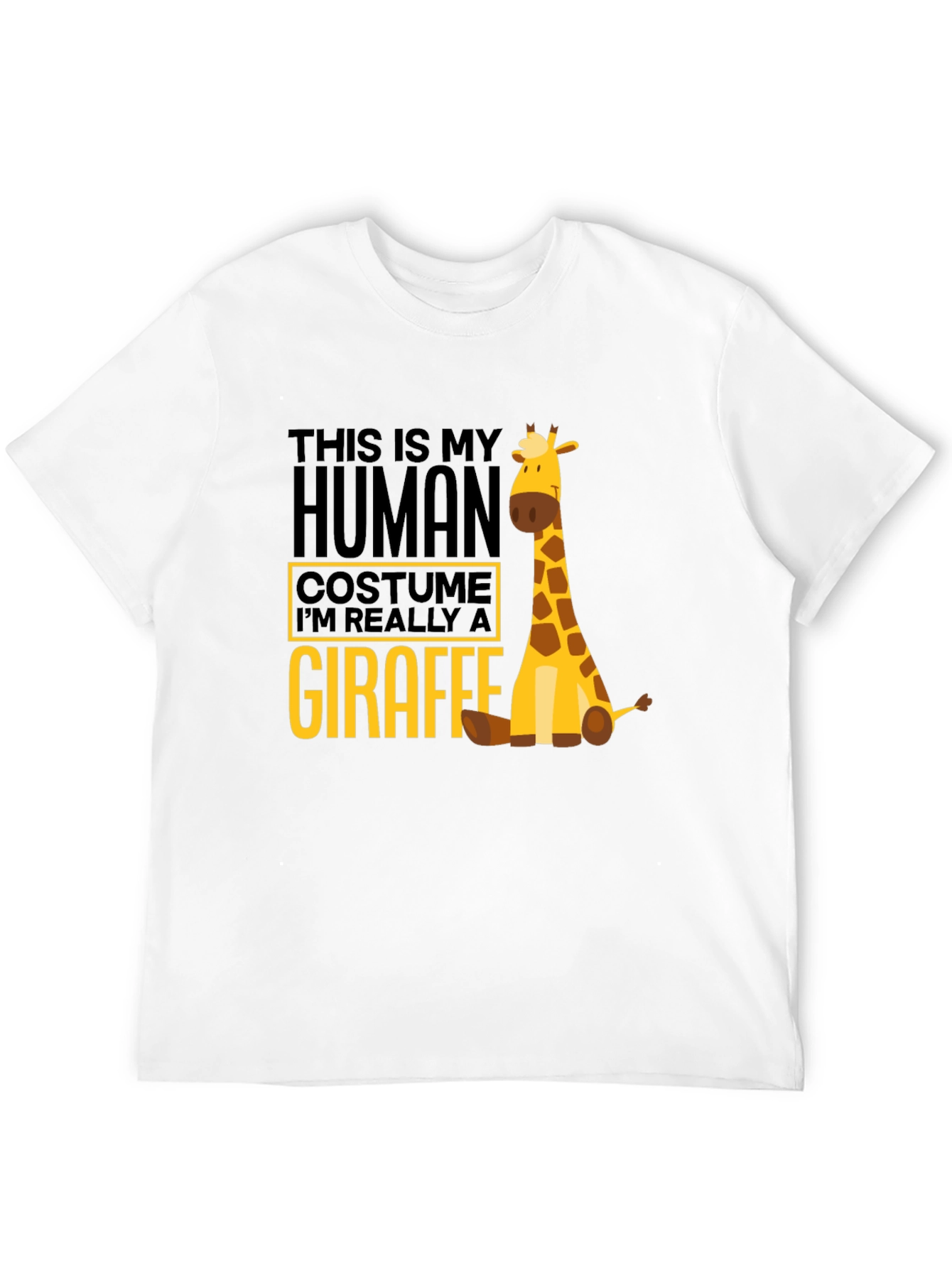 Human Costume Giraffe T-Shirt - Funny Animal Tee