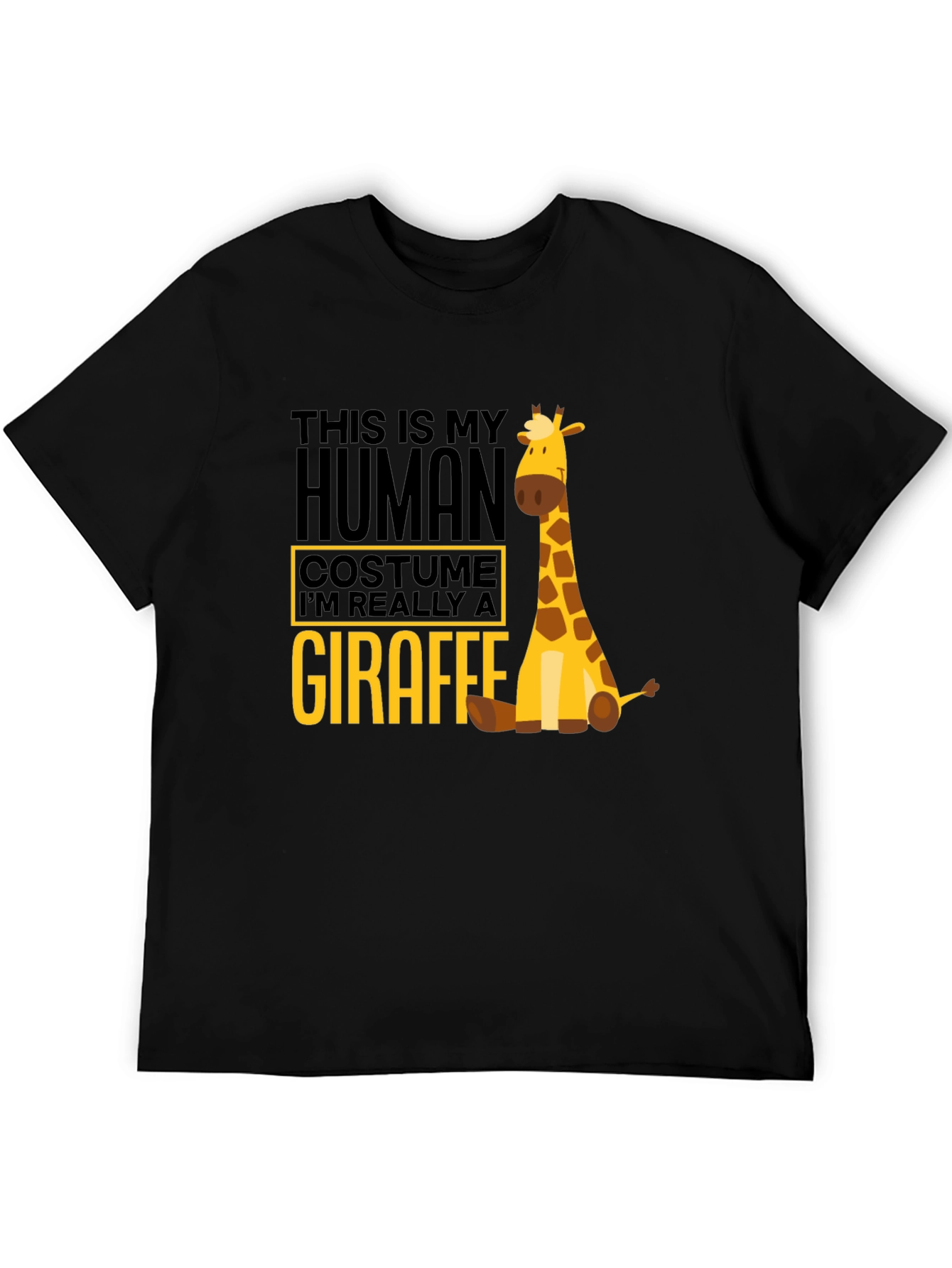 Human Costume Giraffe T-Shirt - Funny Animal Tee