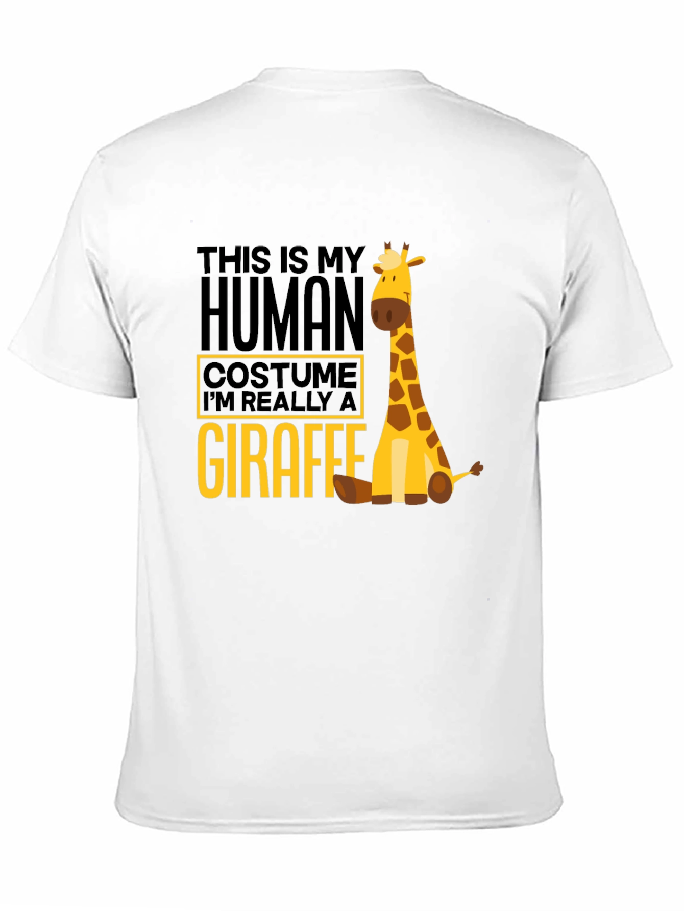 Human Costume Giraffe T-Shirt - Funny Animal Tee
