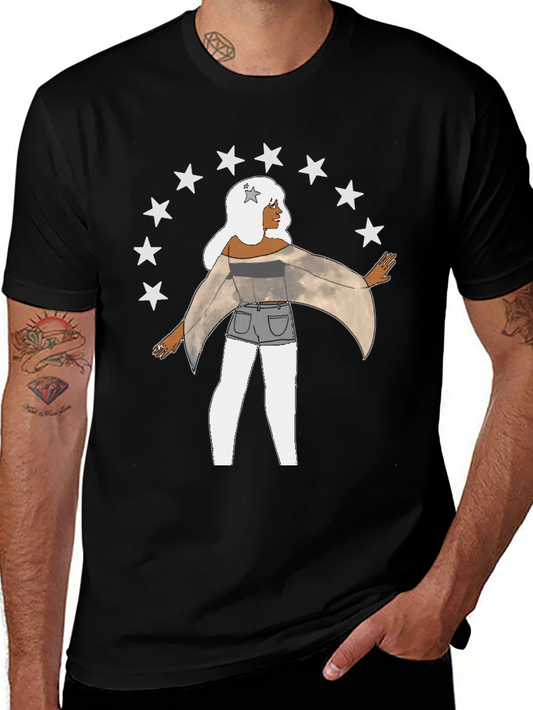 Celestial Star Girl Graphic T-Shirt