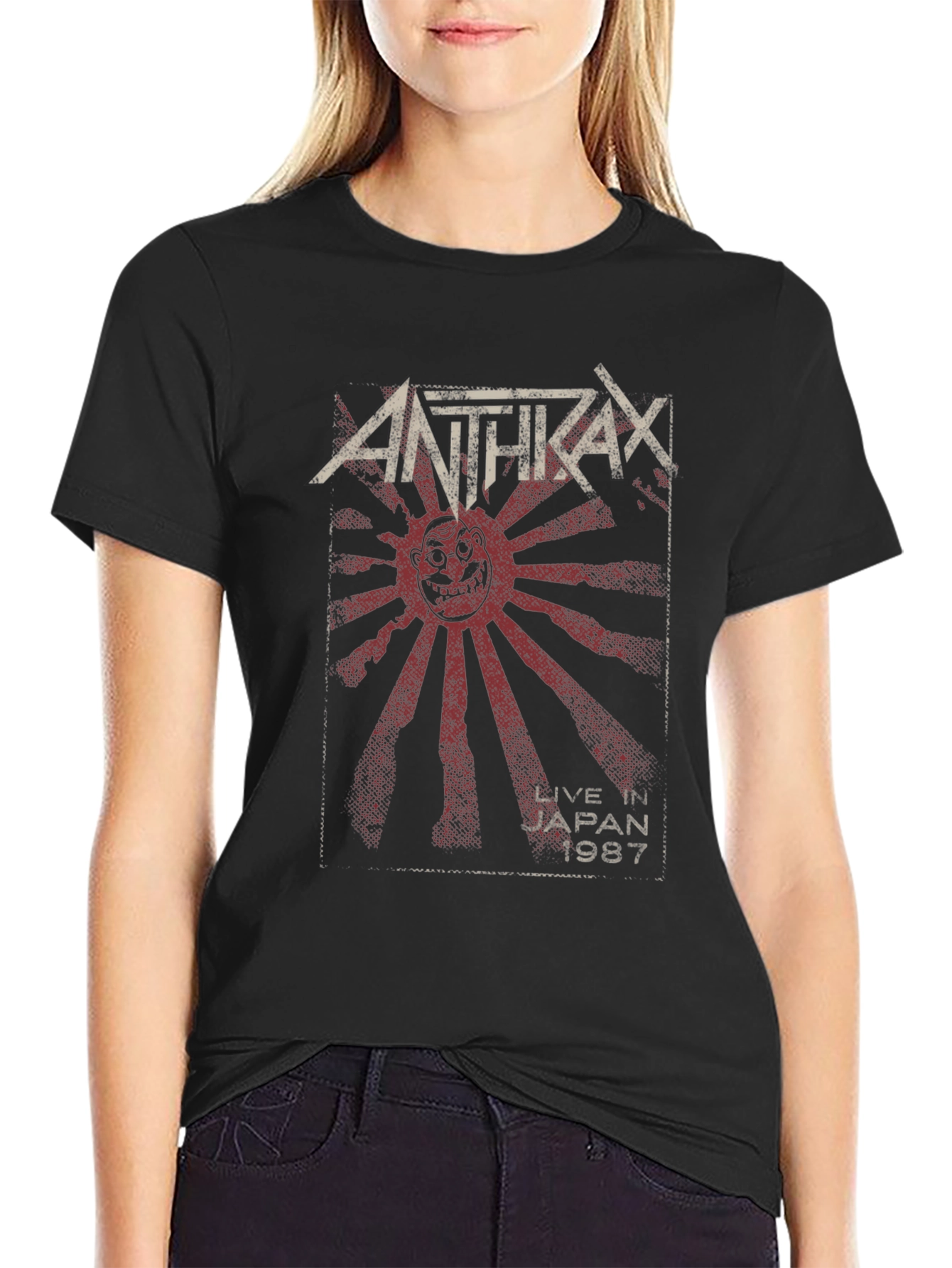 Anthrax Live in Japan 1987 Black T-Shirt