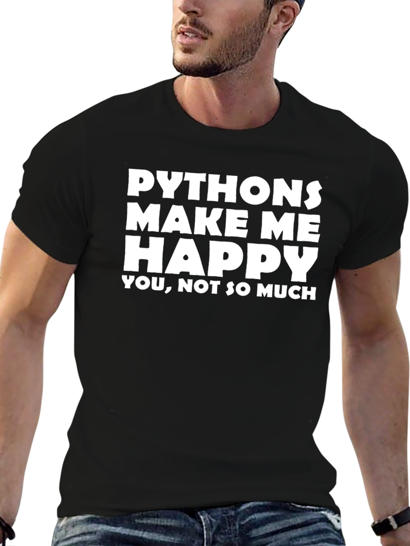 Python Makes Me Happy Graphic Tee