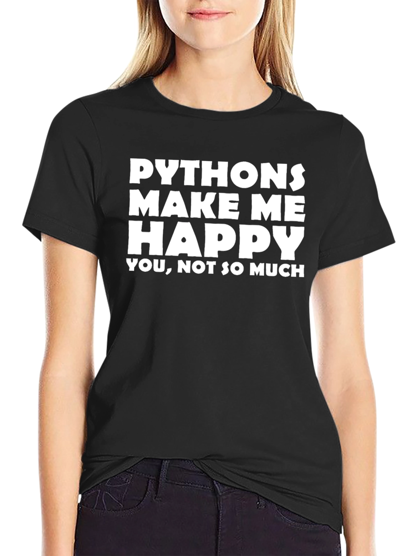 Python Makes Me Happy Graphic Tee