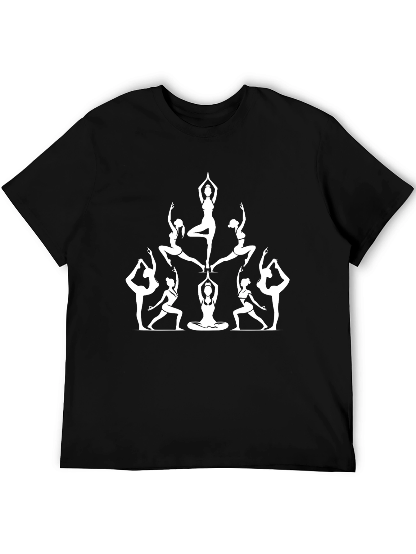 Yoga Pose Silhouette Graphic T-Shirt