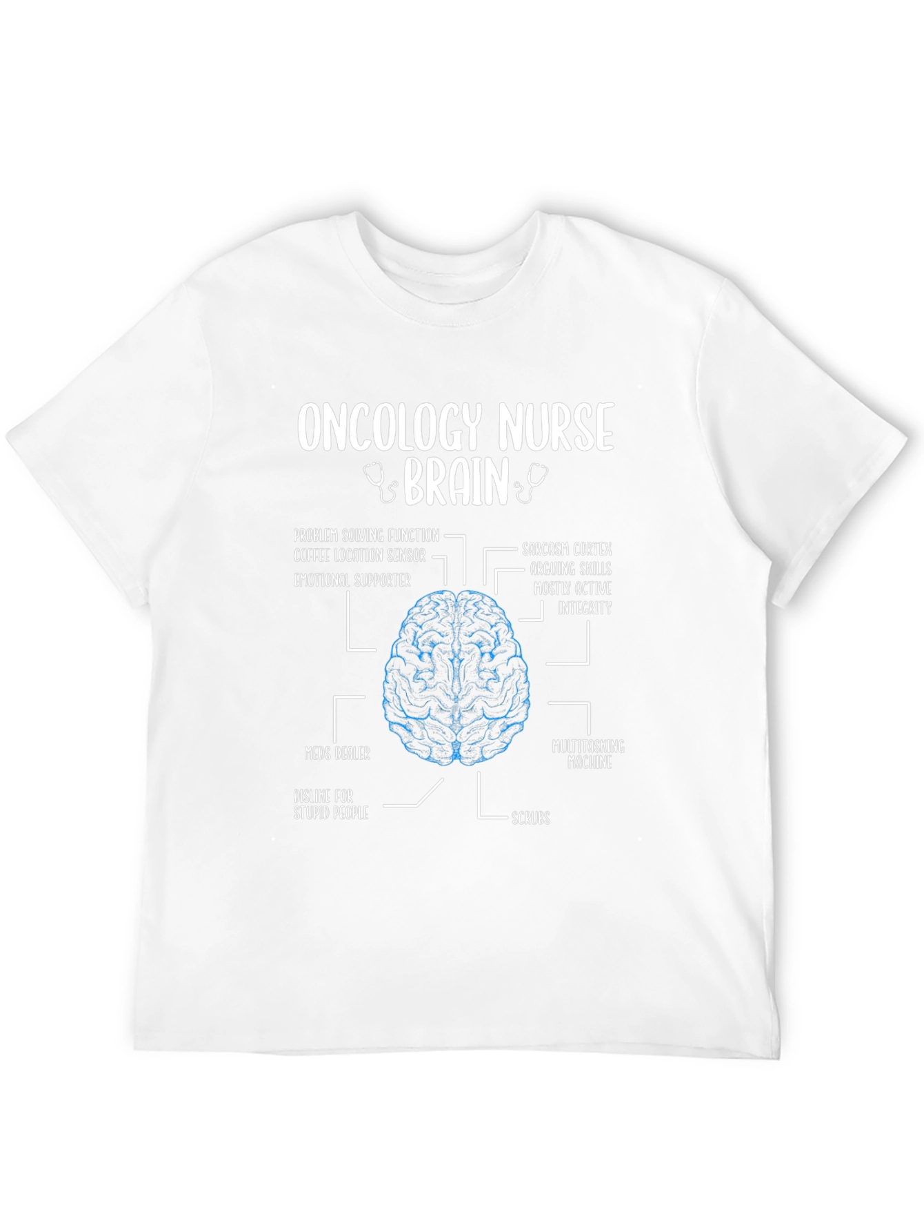 Oncology Nurse Brain Anatomy T-Shirt - Funny Gift