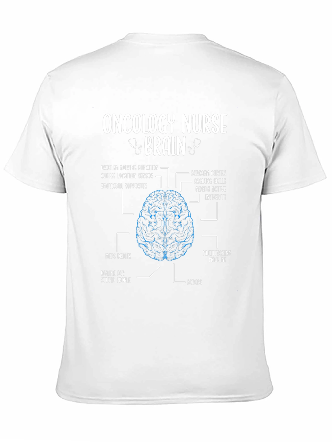 Oncology Nurse Brain Anatomy T-Shirt - Funny Gift