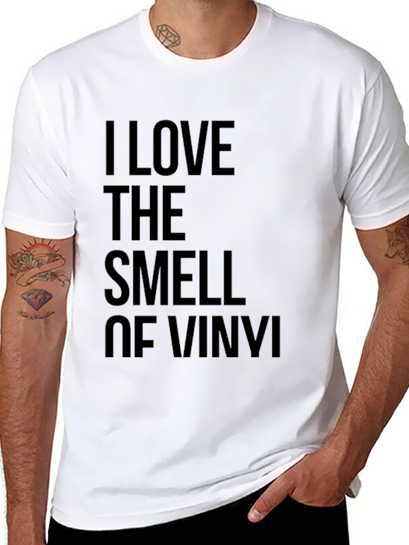 I Love The Smell of Vinyl Black T-Shirt