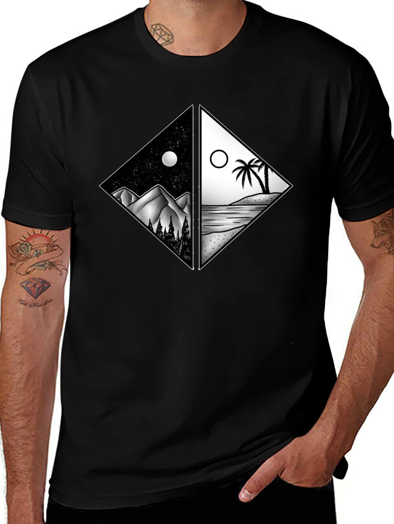 Night & Day Graphic Tee - Nature Lovers Choice
