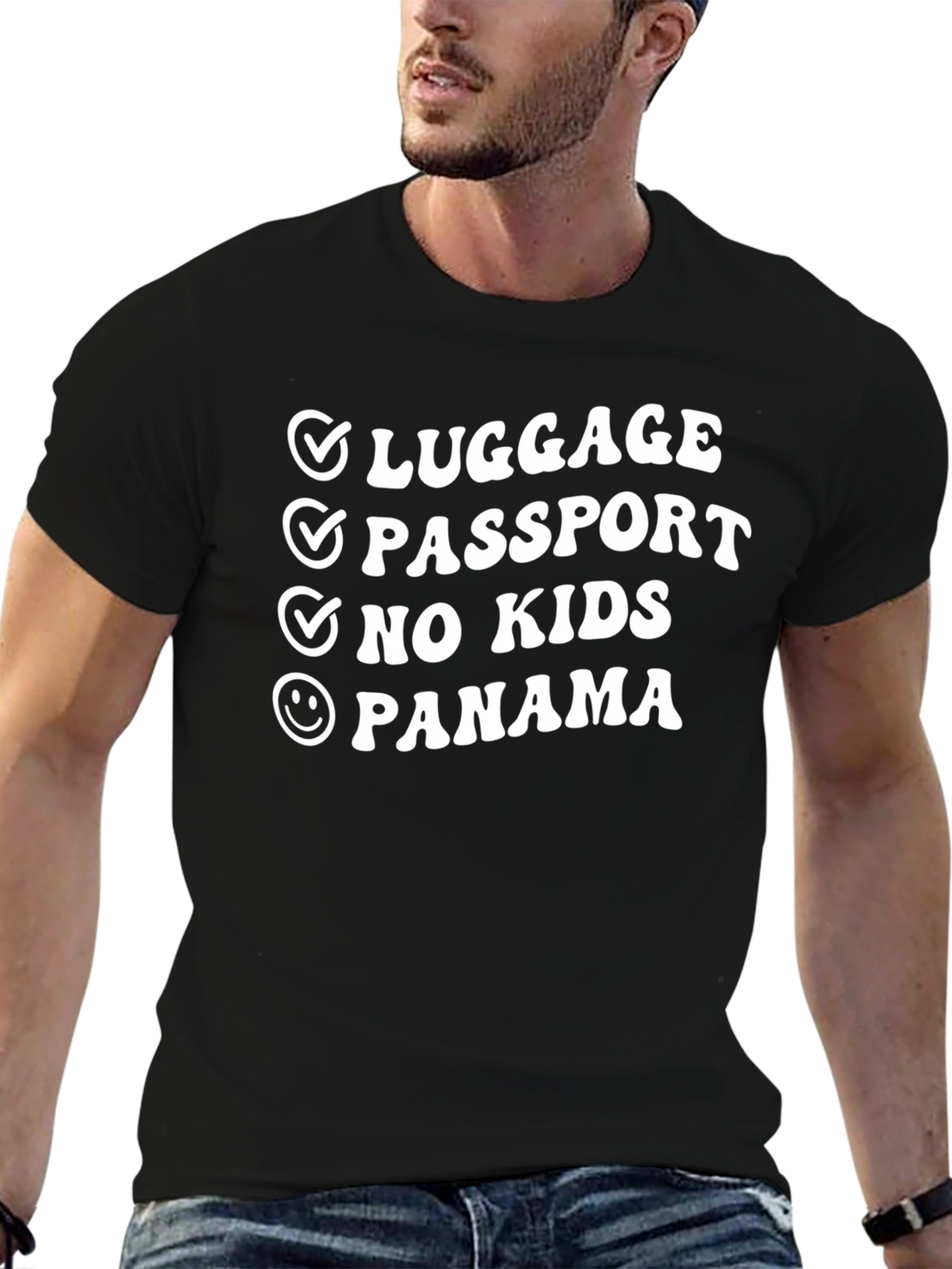 Luggage Passport No Kids Panama T-Shirt