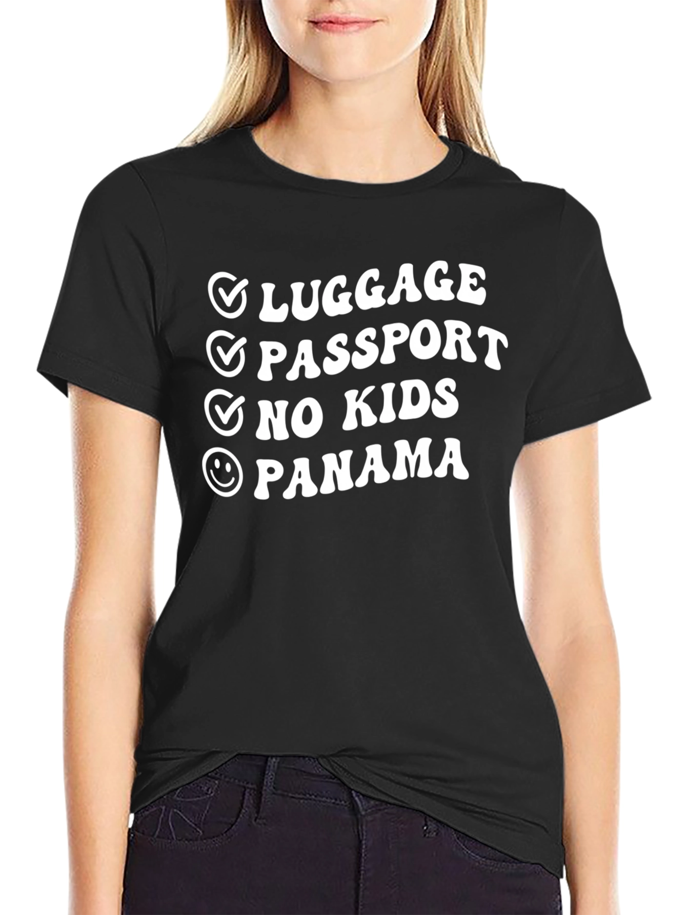 Luggage Passport No Kids Panama T-Shirt