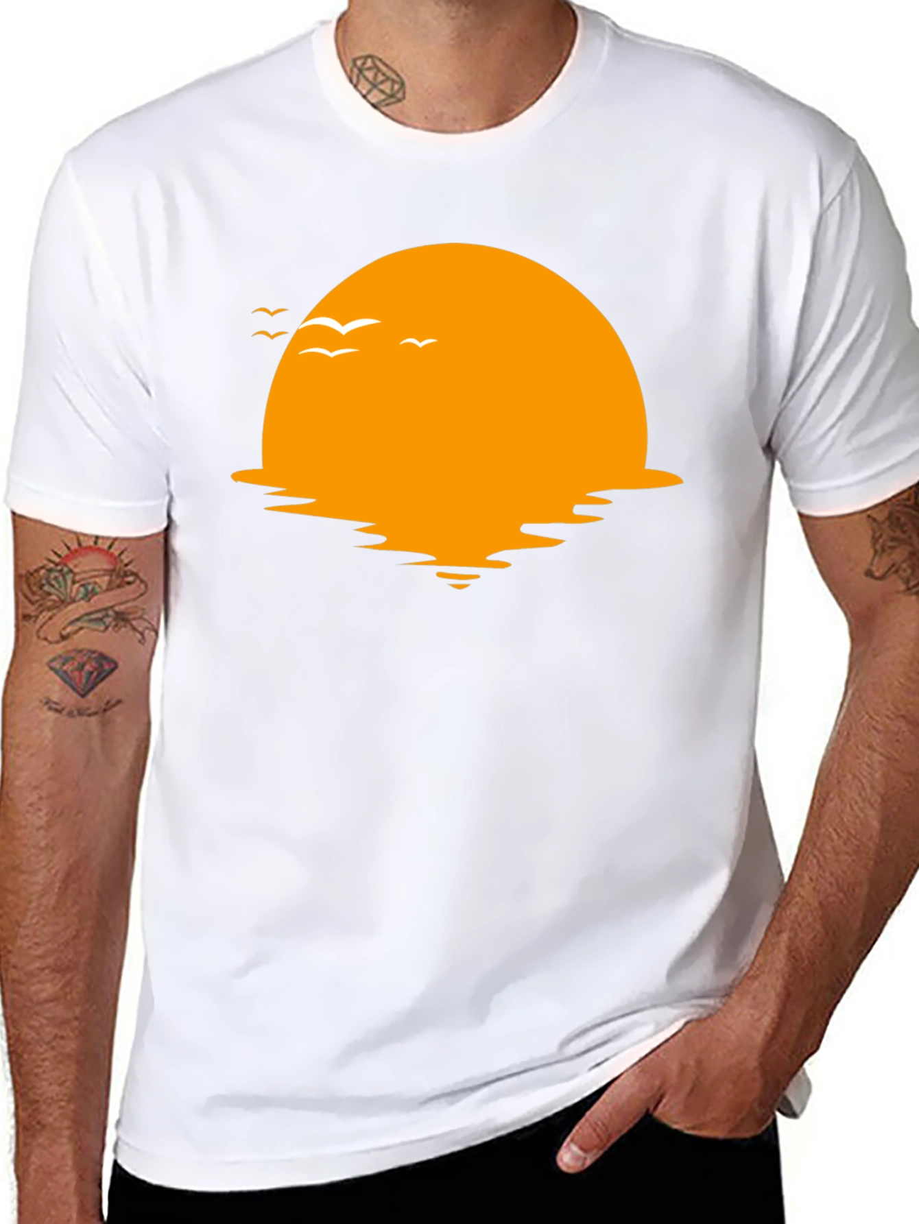Sunset Graphic Tee - Relaxed Fit Cotton T-Shirt