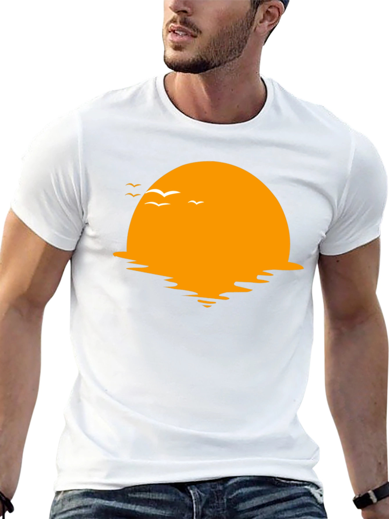 Sunset Graphic Tee - Relaxed Fit Cotton T-Shirt