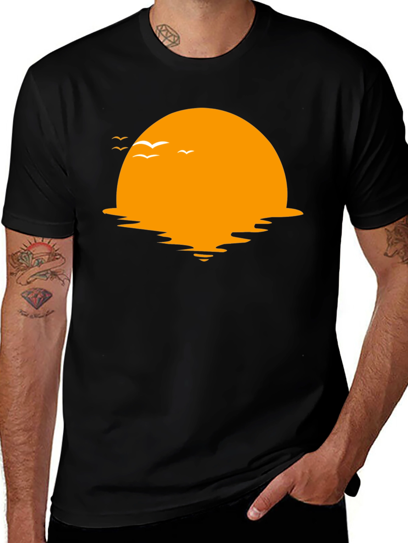 Sunset Graphic Tee - Relaxed Fit Cotton T-Shirt