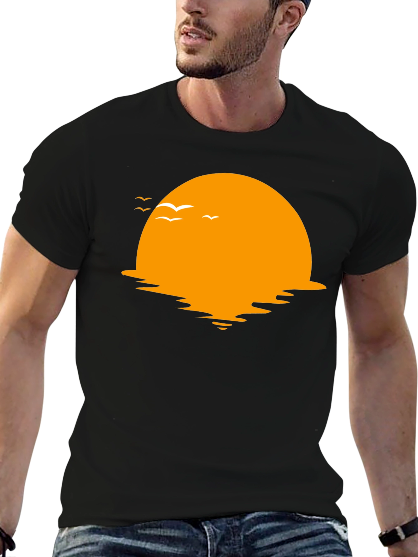 Sunset Graphic Tee - Relaxed Fit Cotton T-Shirt