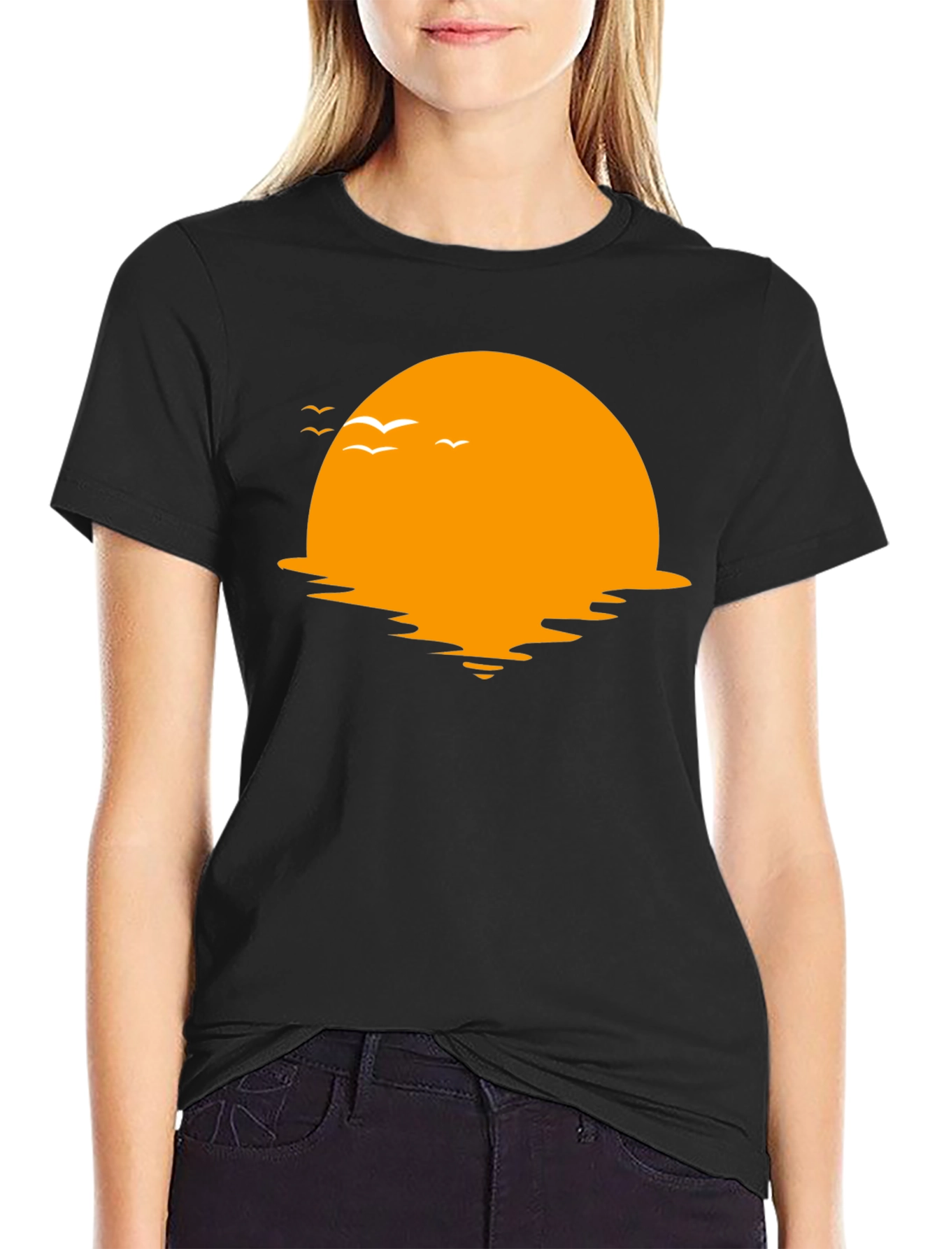 Sunset Graphic Tee - Relaxed Fit Cotton T-Shirt