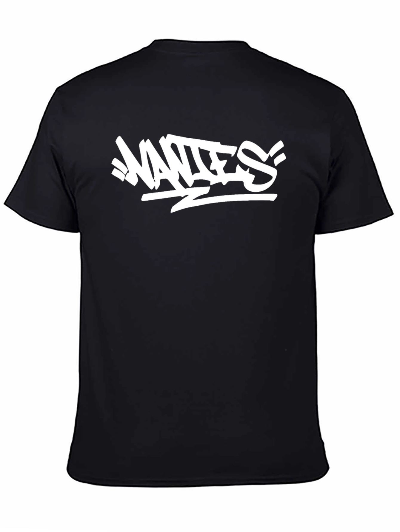 Urban Edge Graphic Tee - White Print on Black