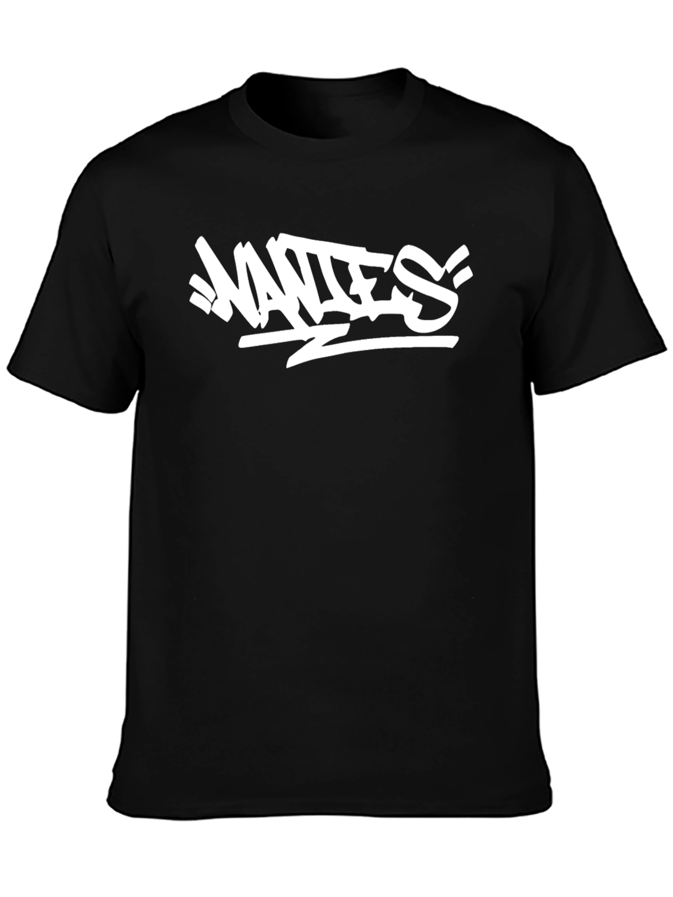 Urban Edge Graphic Tee - White Print on Black
