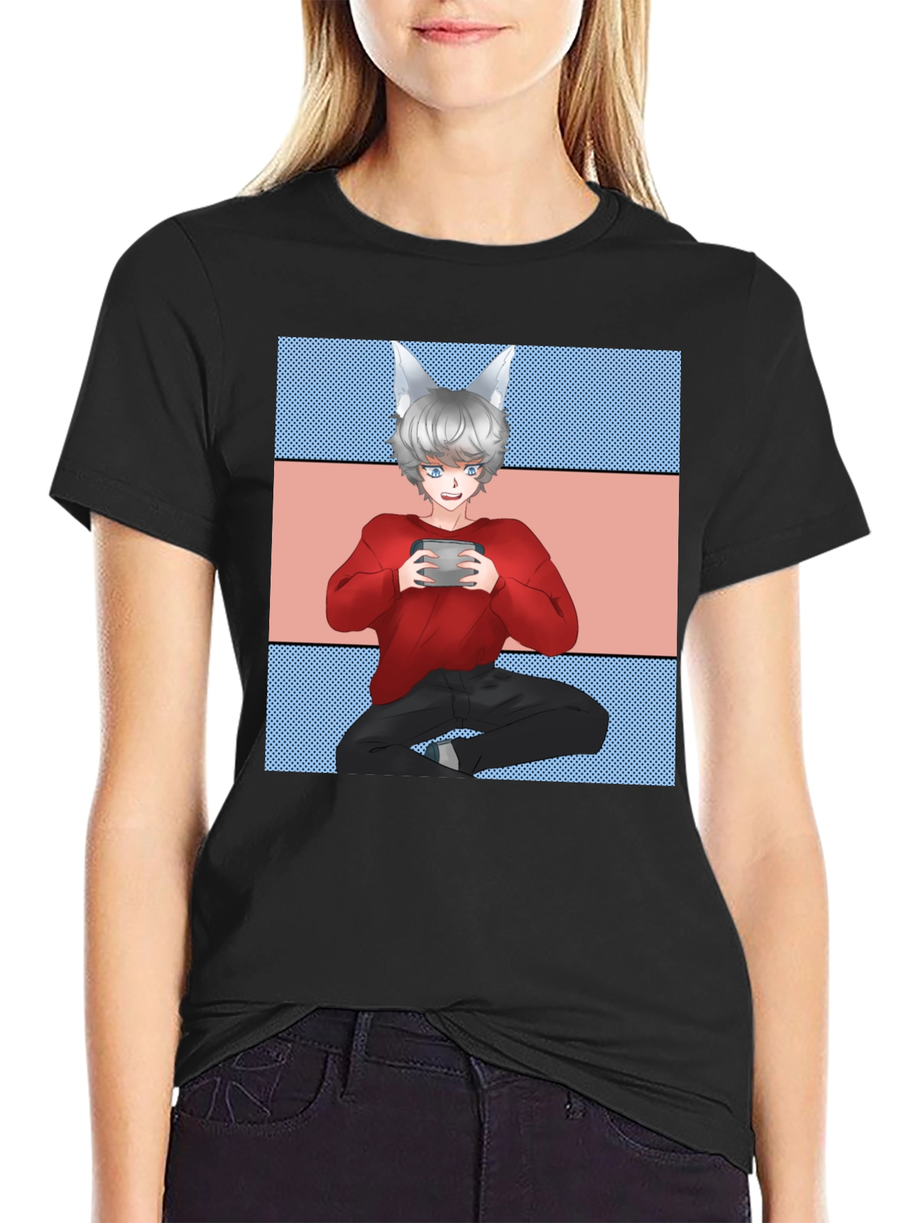 Anime Gamer Black T-Shirt - Unique Design!