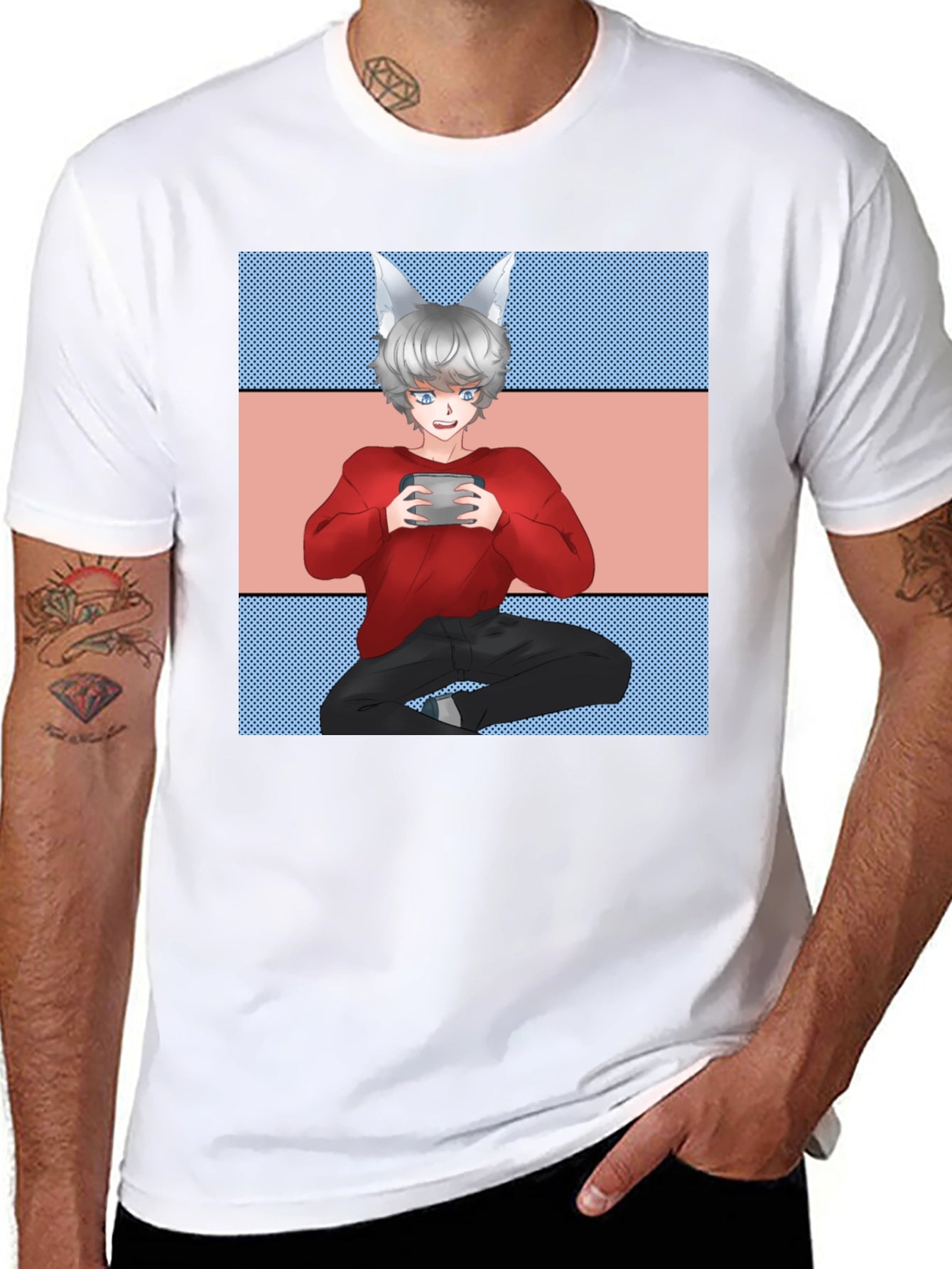 Anime Gamer Black T-Shirt - Unique Design!