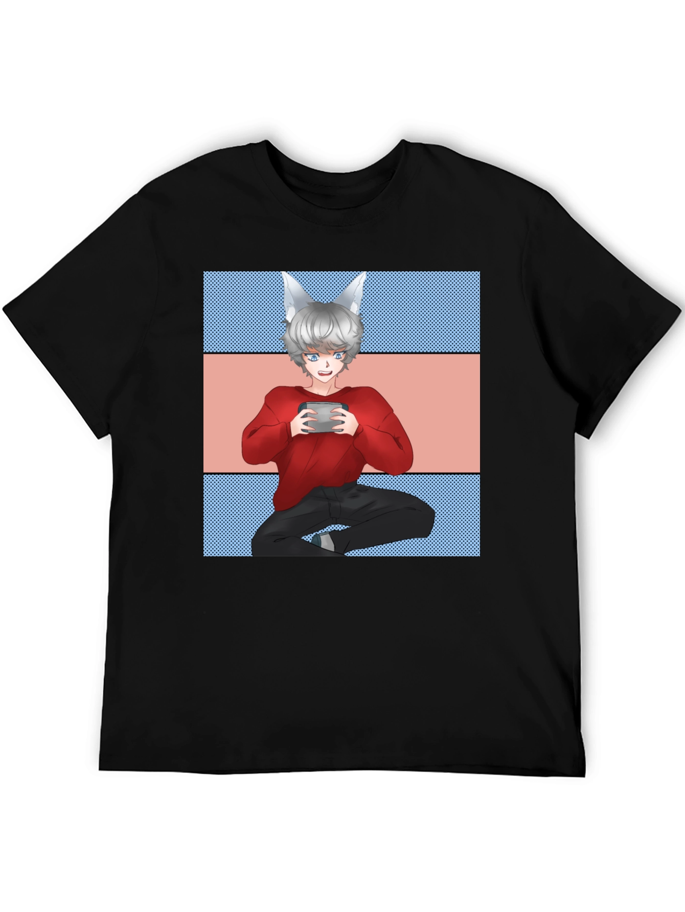 Anime Gamer Black T-Shirt - Unique Design!