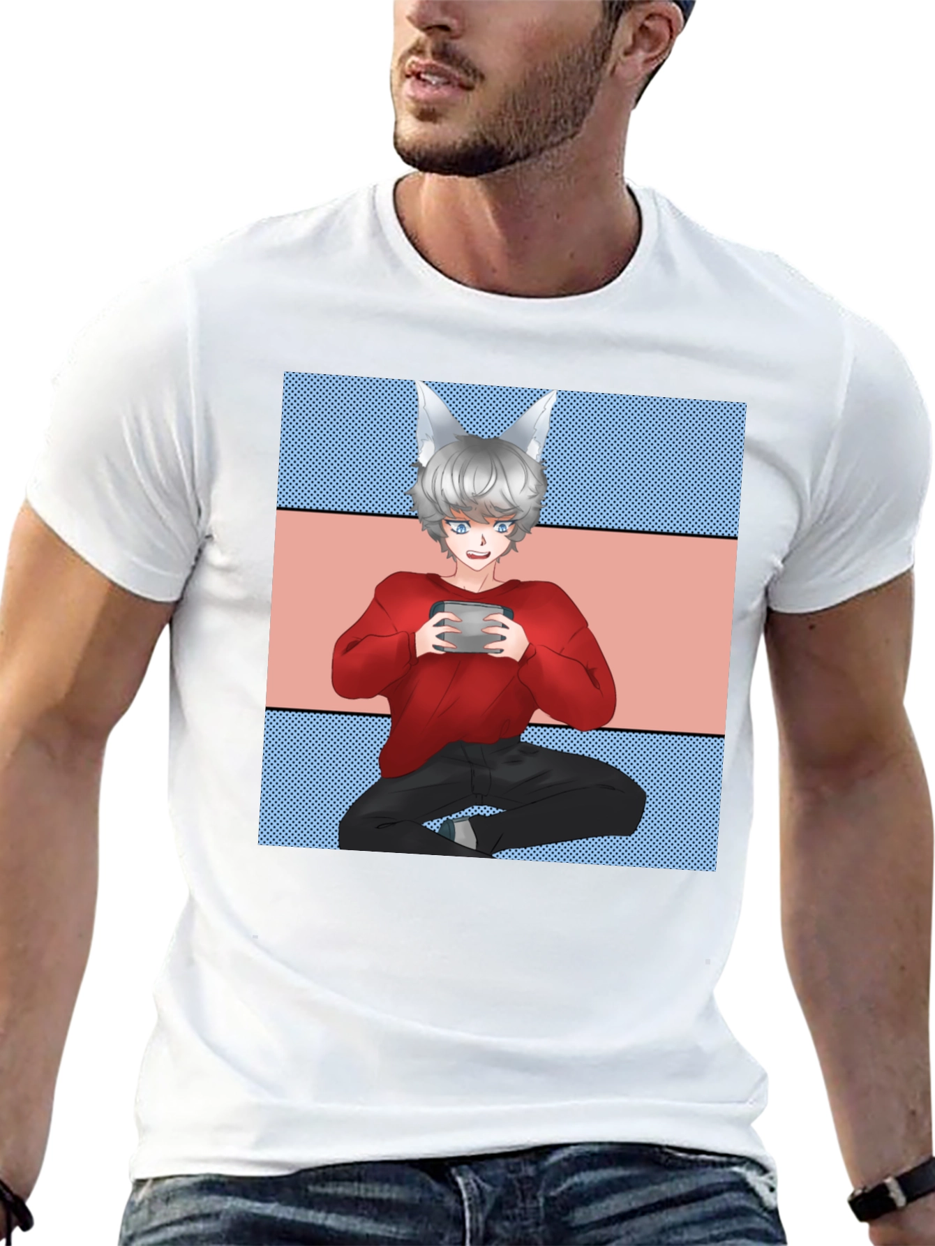 Anime Gamer Black T-Shirt - Unique Design!