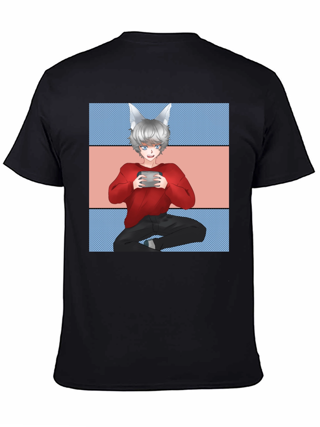 Anime Gamer Black T-Shirt - Unique Design!