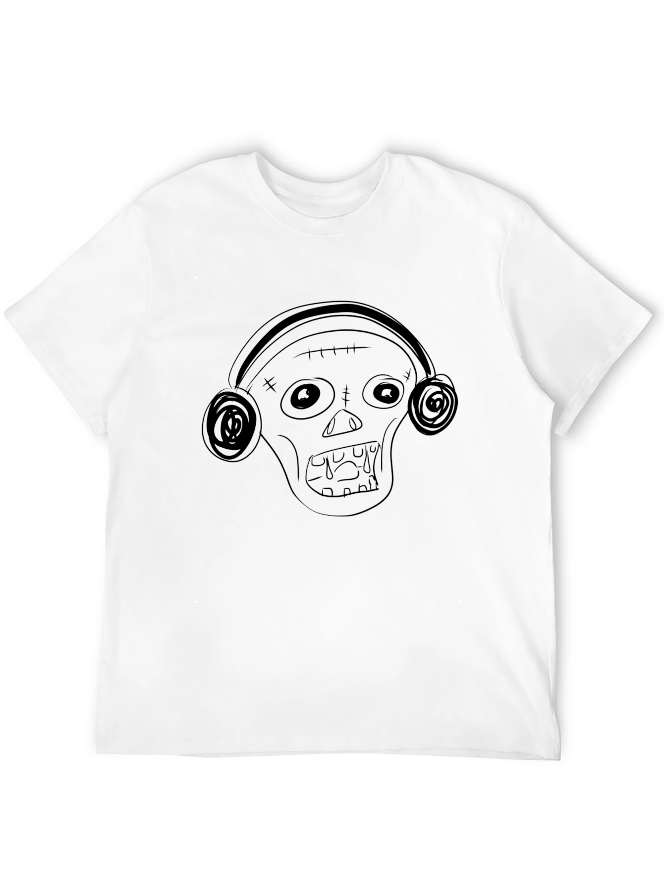 Zombie DJ Black T-Shirt - Unique Graphic Tee