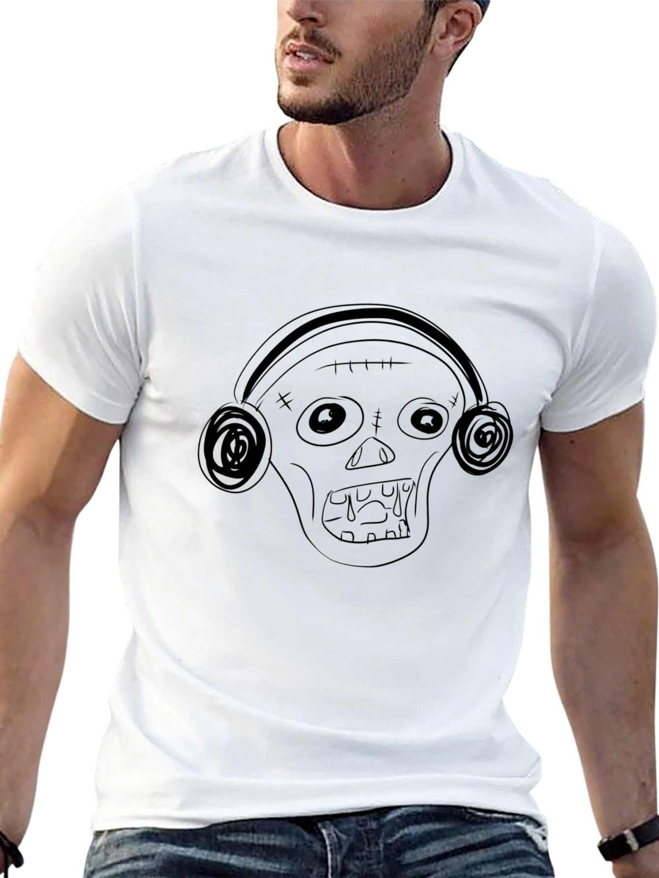 Zombie DJ Black T-Shirt - Unique Graphic Tee