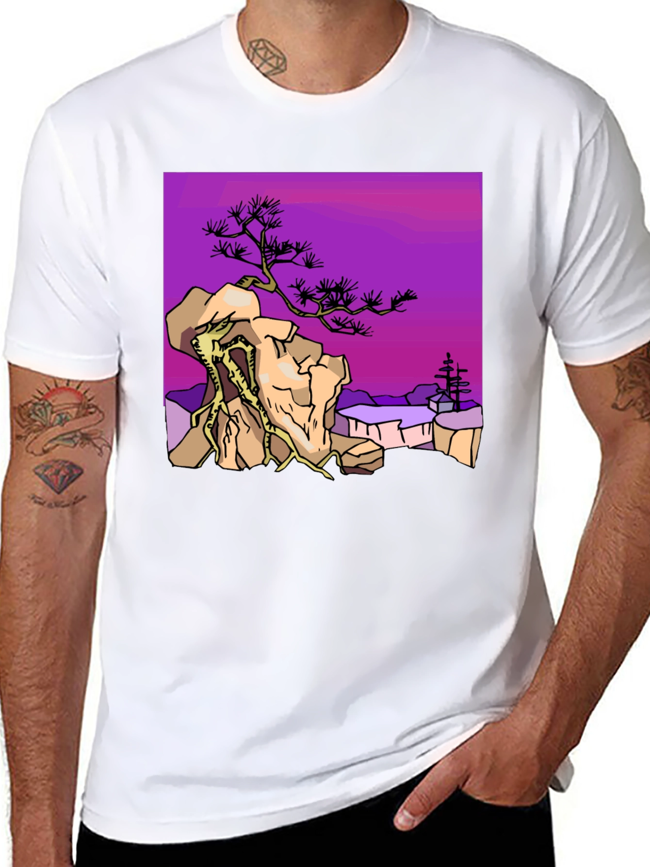Bonsai Tree Graphic T-Shirt