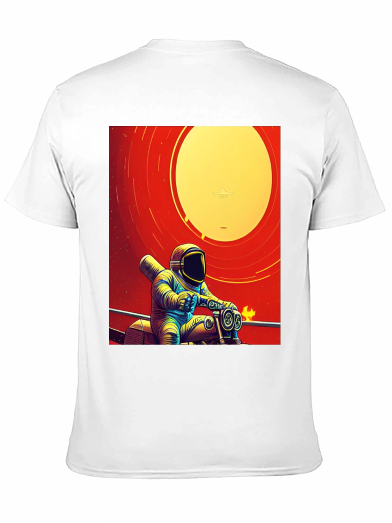 Astronaut Rider Graphic T-Shirt - Retro Space Style