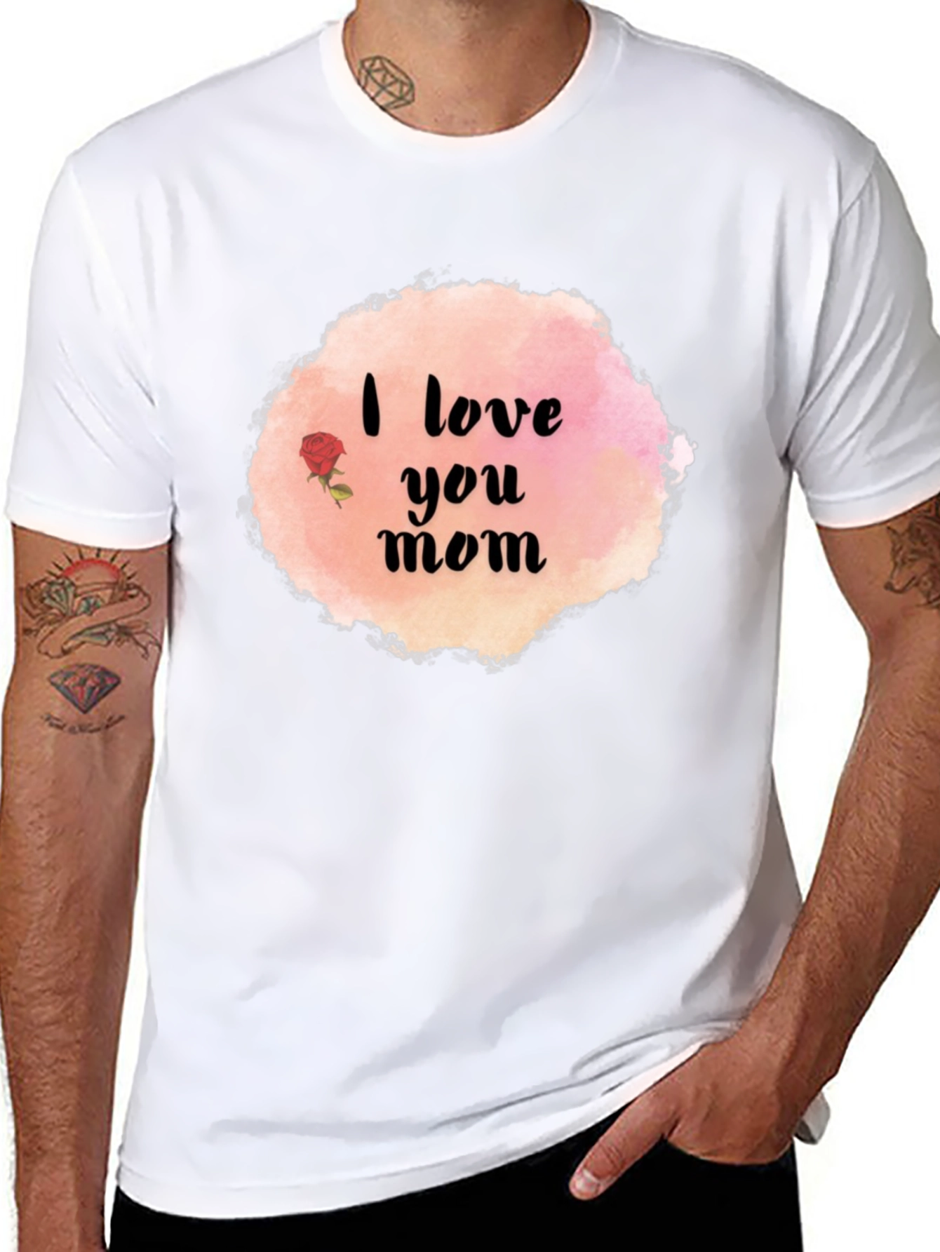I Love You Mom Graphic T-Shirt