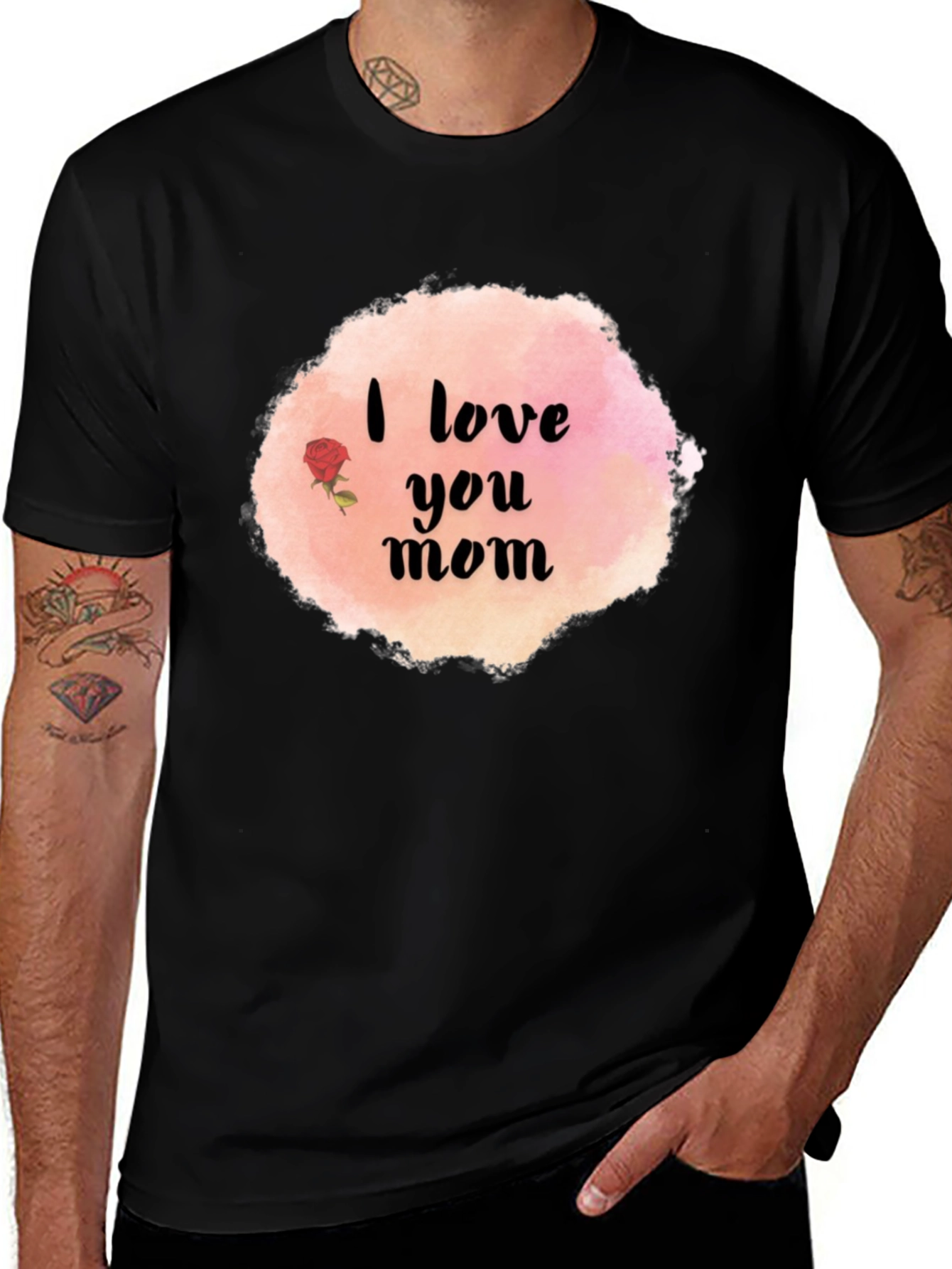I Love You Mom Graphic T-Shirt