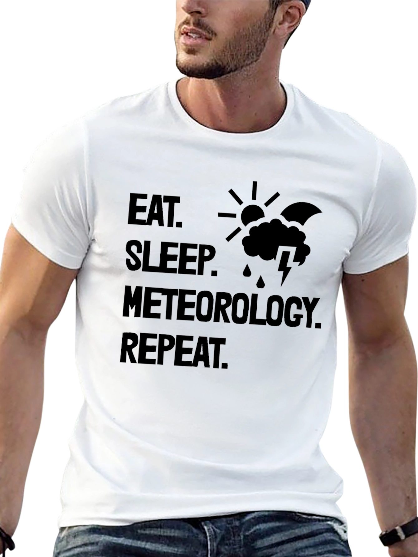 Eat Sleep Meteorology Repeat Graphic T-Shirt