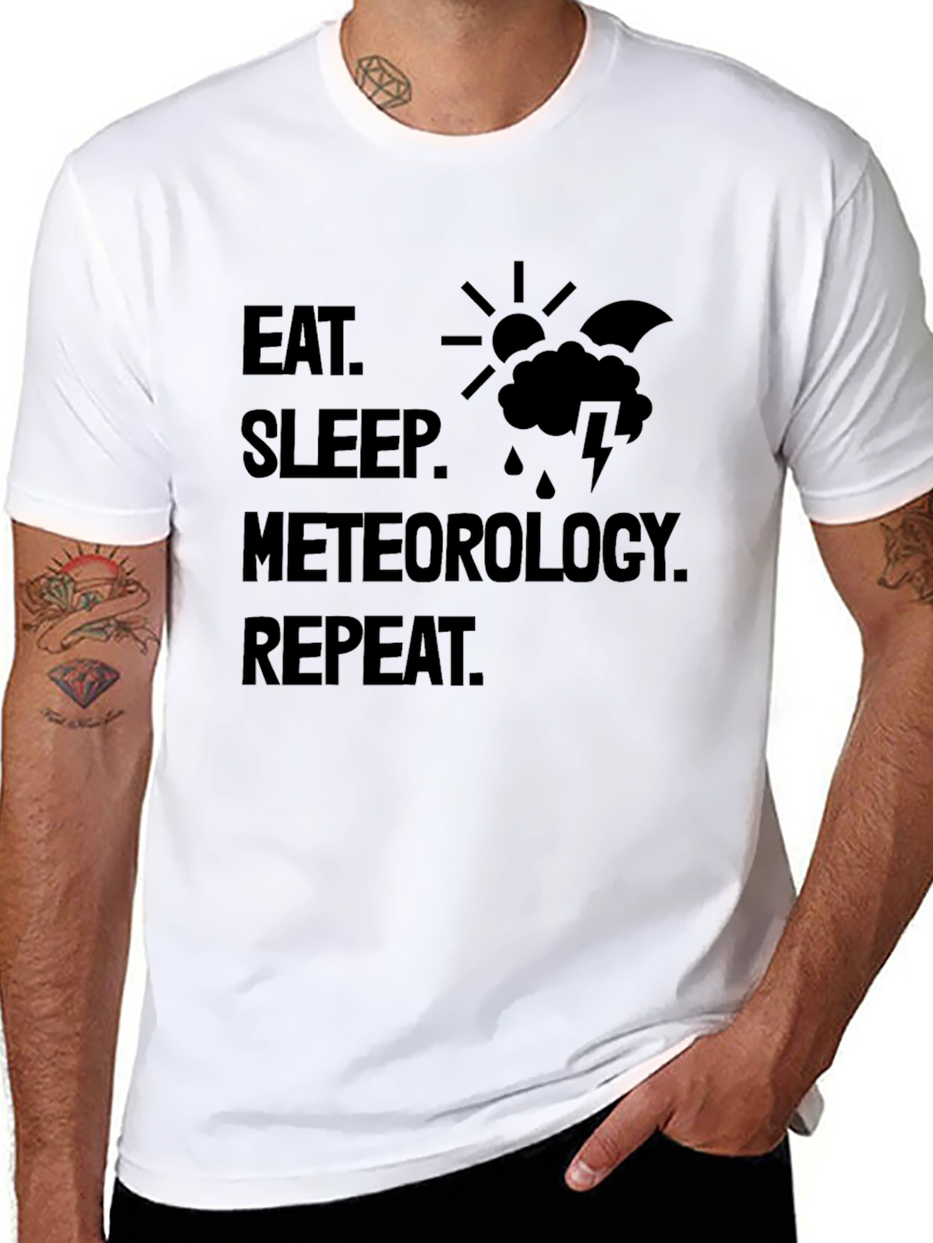 Eat Sleep Meteorology Repeat Graphic T-Shirt
