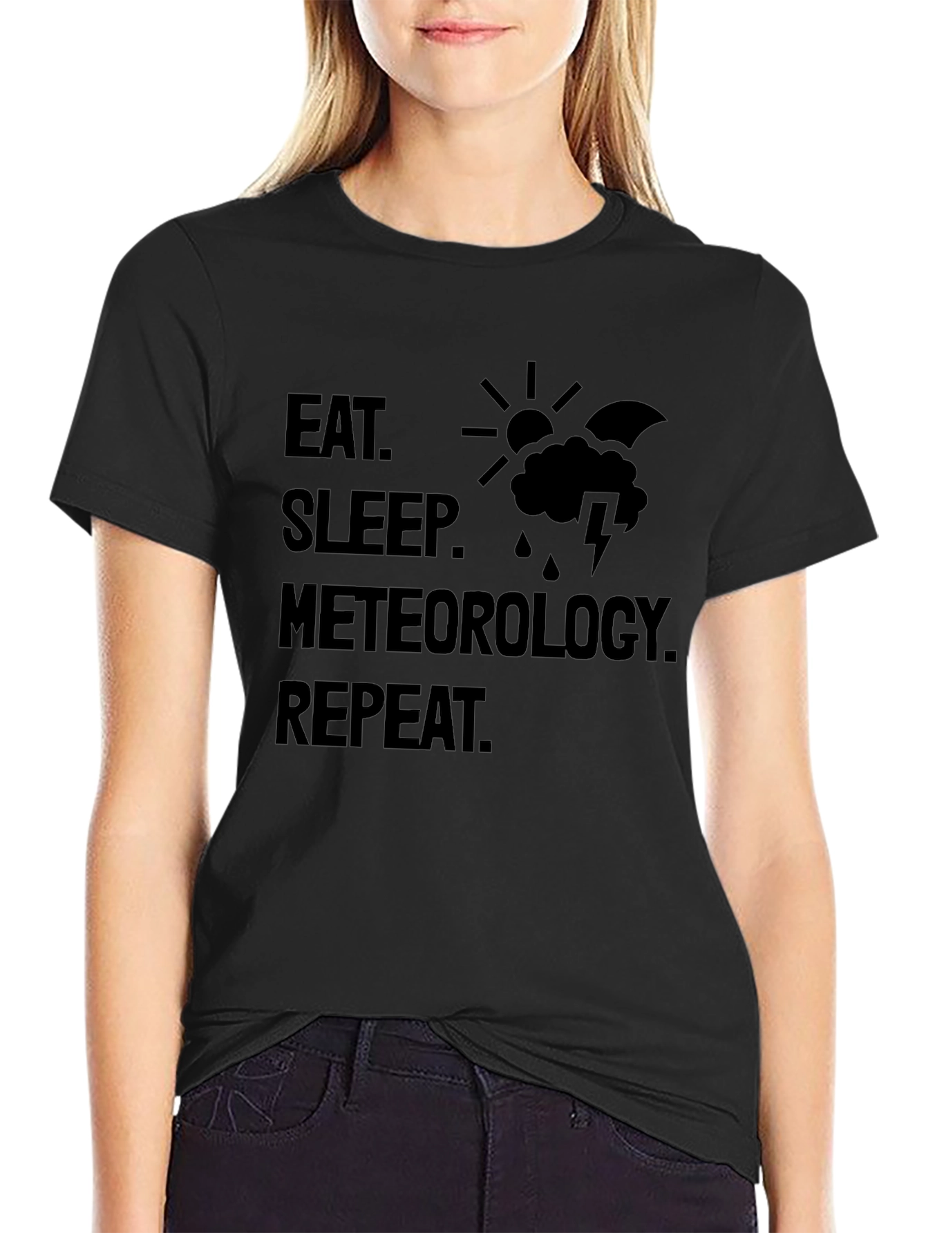 Eat Sleep Meteorology Repeat Graphic T-Shirt