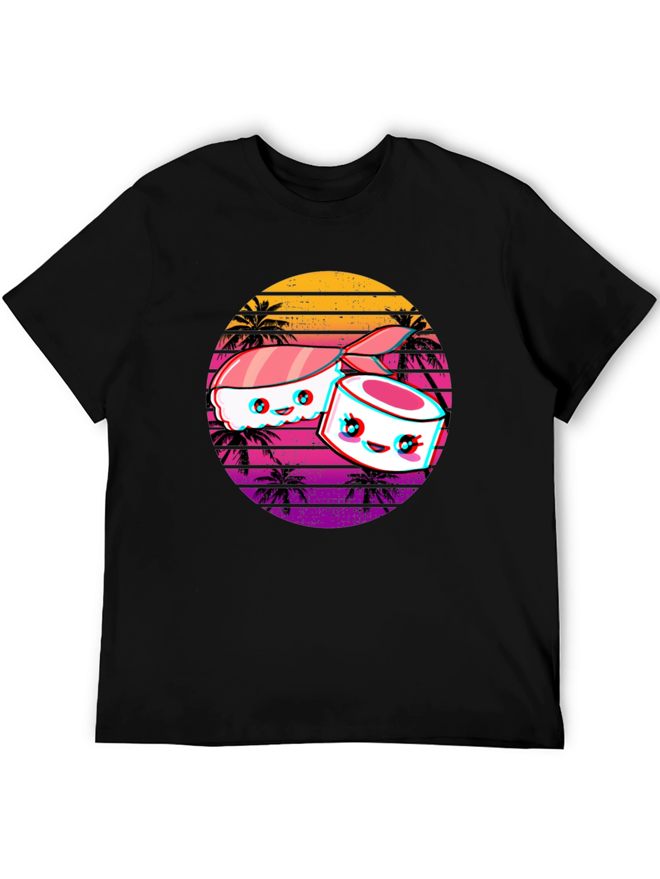 Sushi Retro Sunset T-Shirt