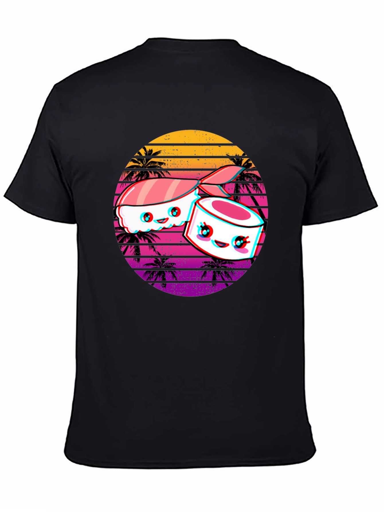 Sushi Retro Sunset T-Shirt