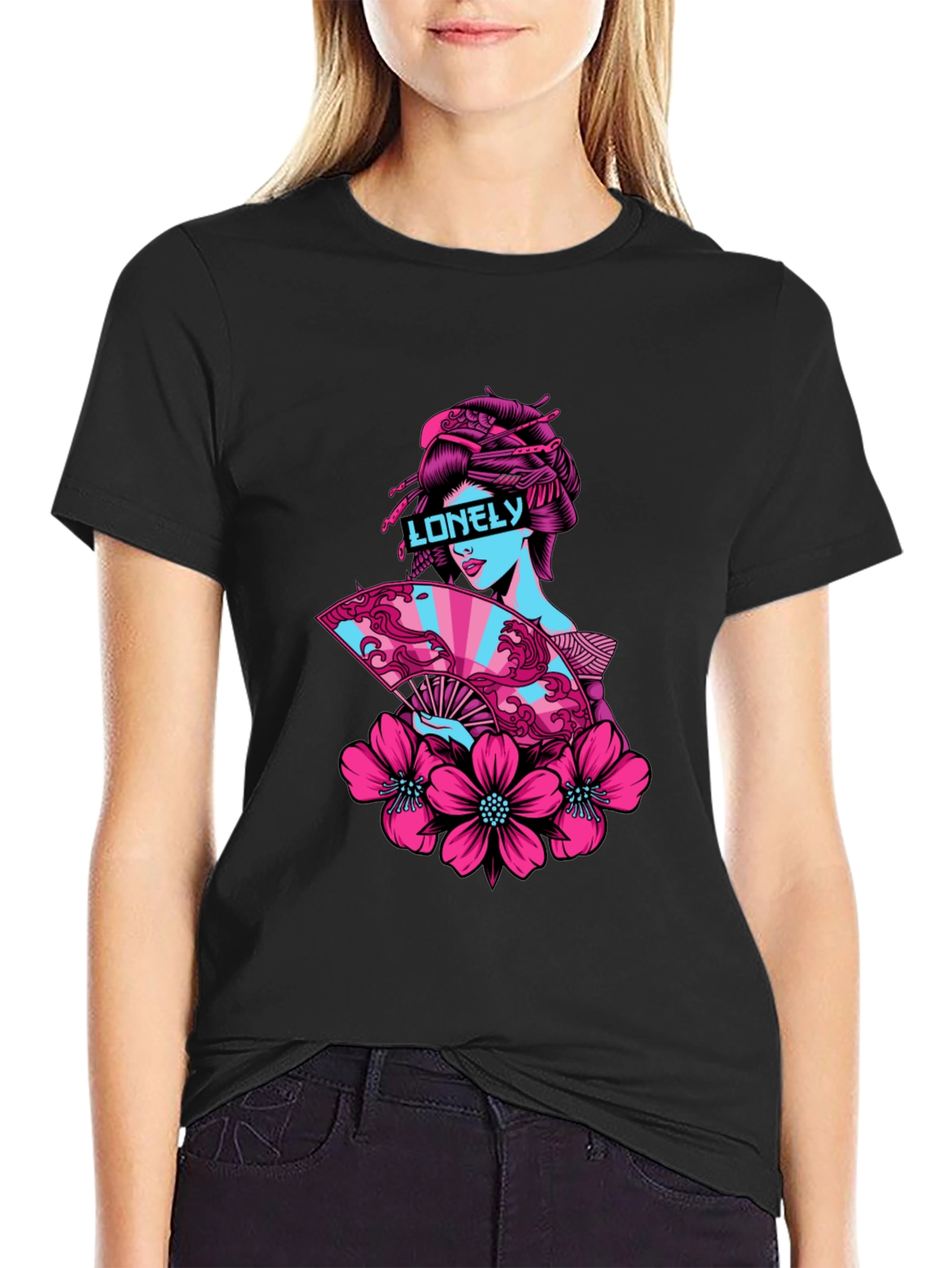 Lonely Geisha Graphic Print Tee
