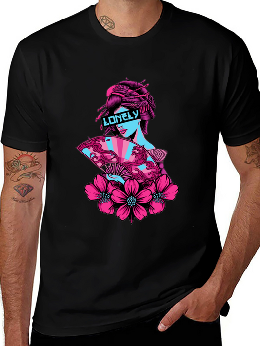 Lonely Geisha Graphic Print Tee