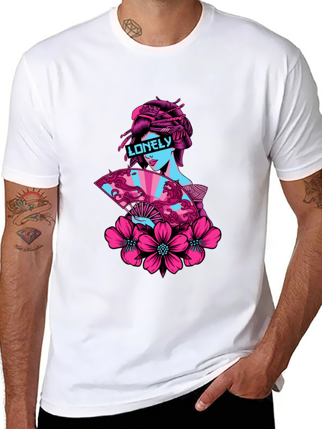 Lonely Geisha Graphic Print Tee