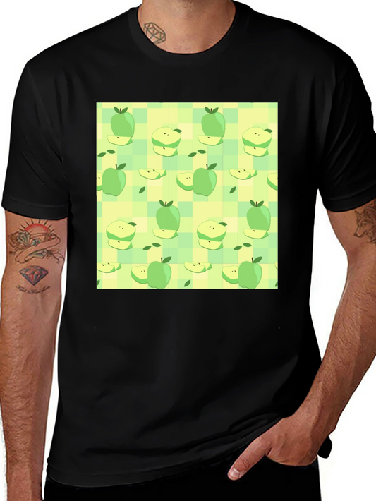 Apple Pattern T-Shirt - Fun & Casual Wear