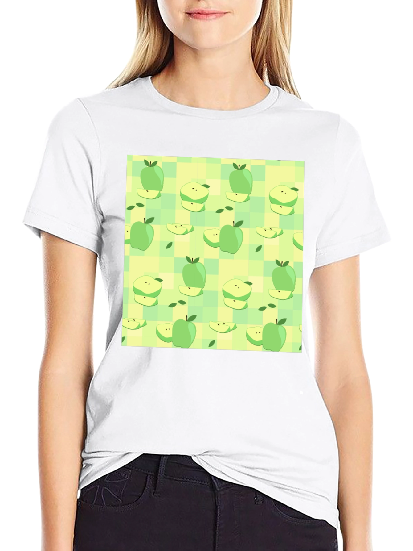 Apple Pattern T-Shirt - Fun & Casual Wear