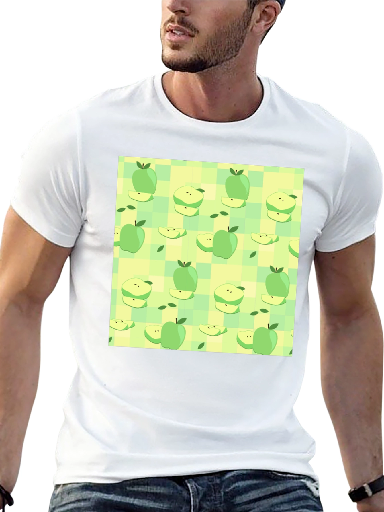 Apple Pattern T-Shirt - Fun & Casual Wear