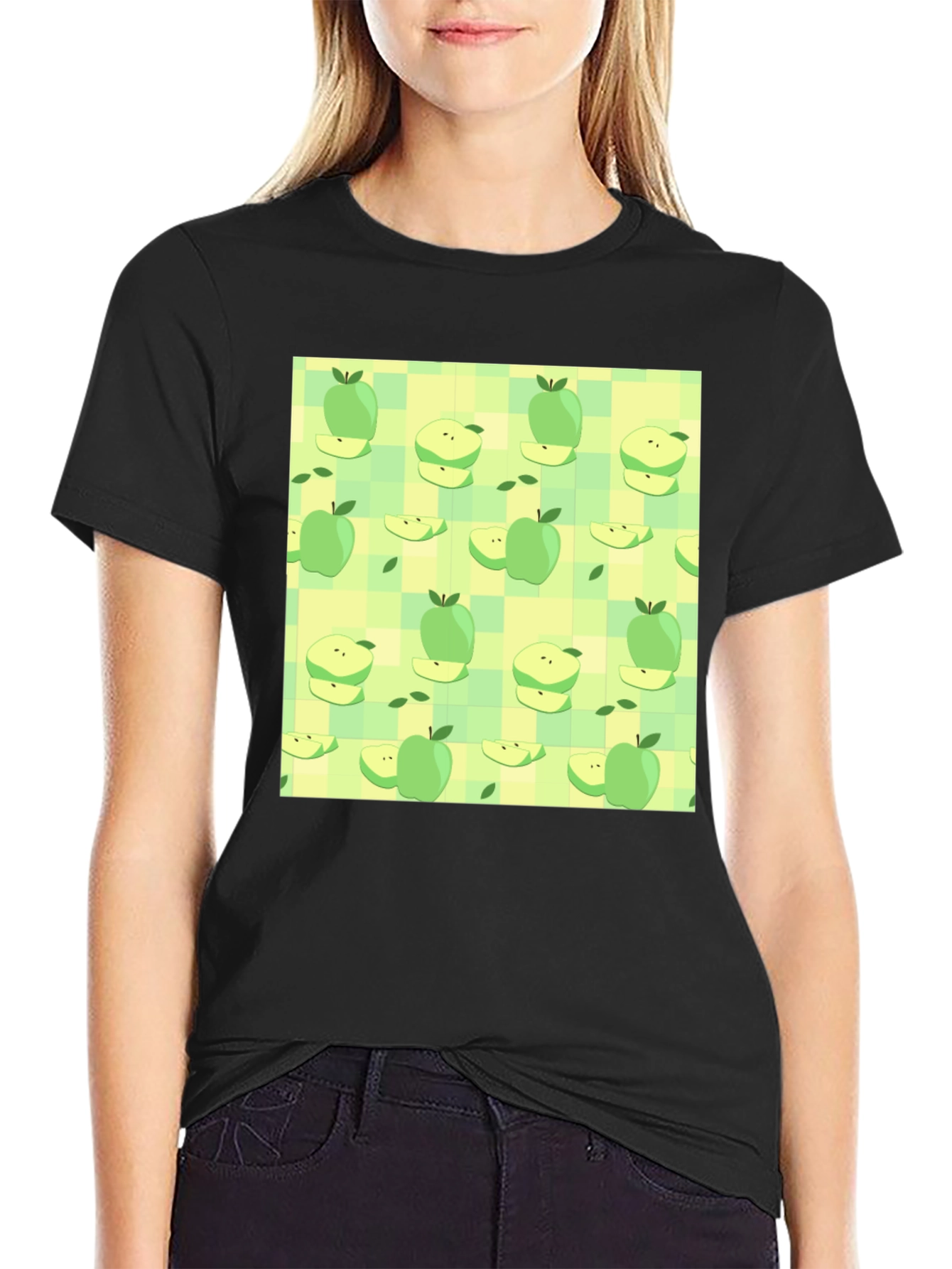 Apple Pattern T-Shirt - Fun & Casual Wear