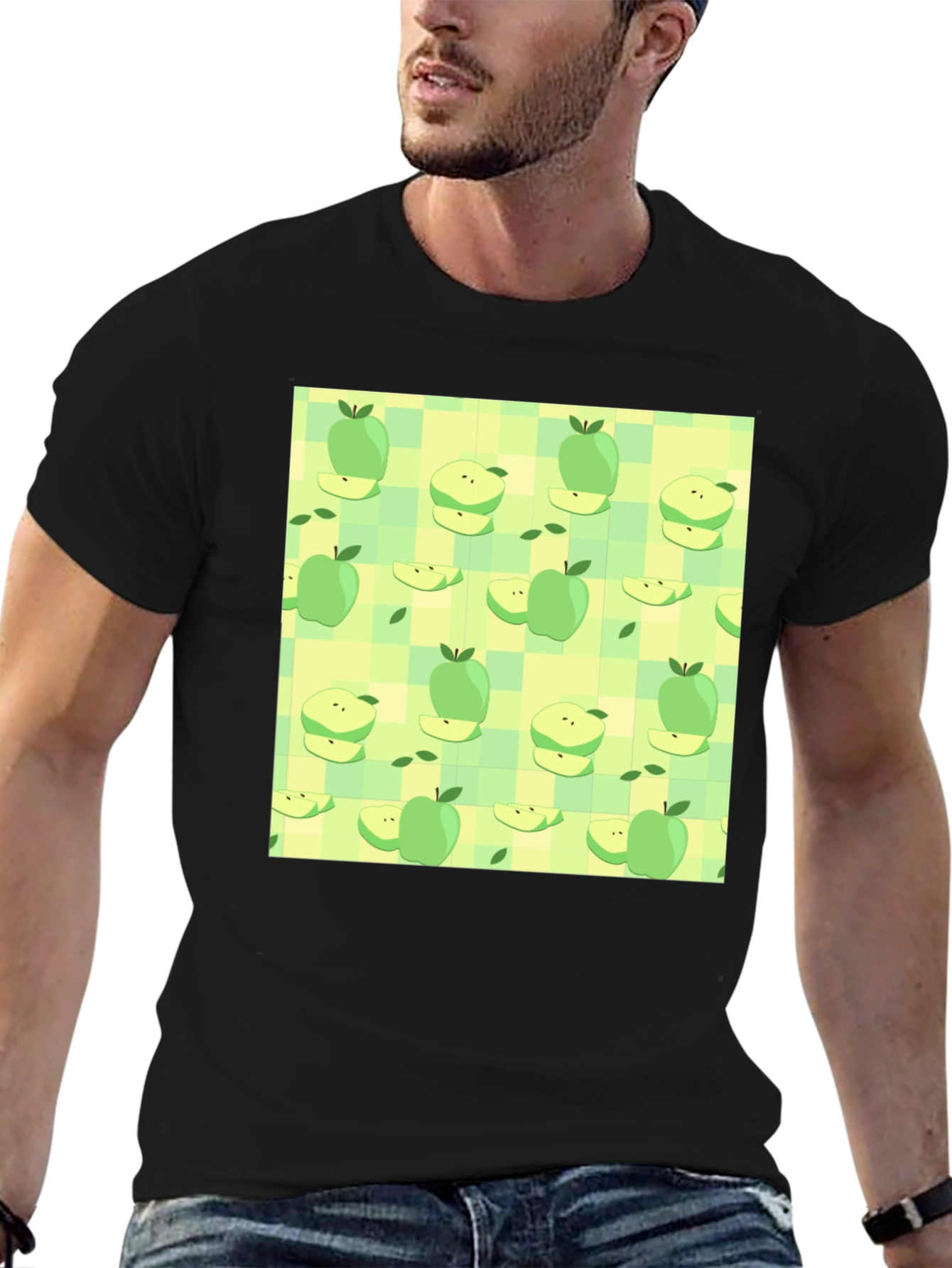 Apple Pattern T-Shirt - Fun & Casual Wear