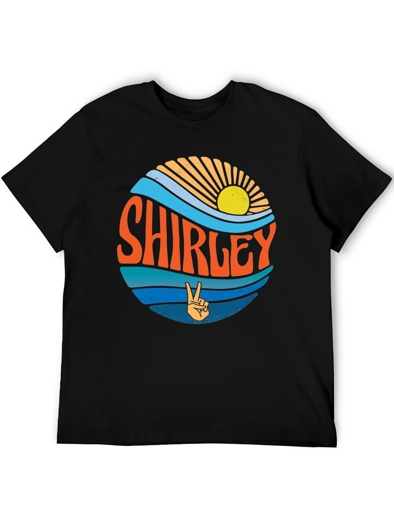 Shirley Retro Sun Peace Sign T-Shirt