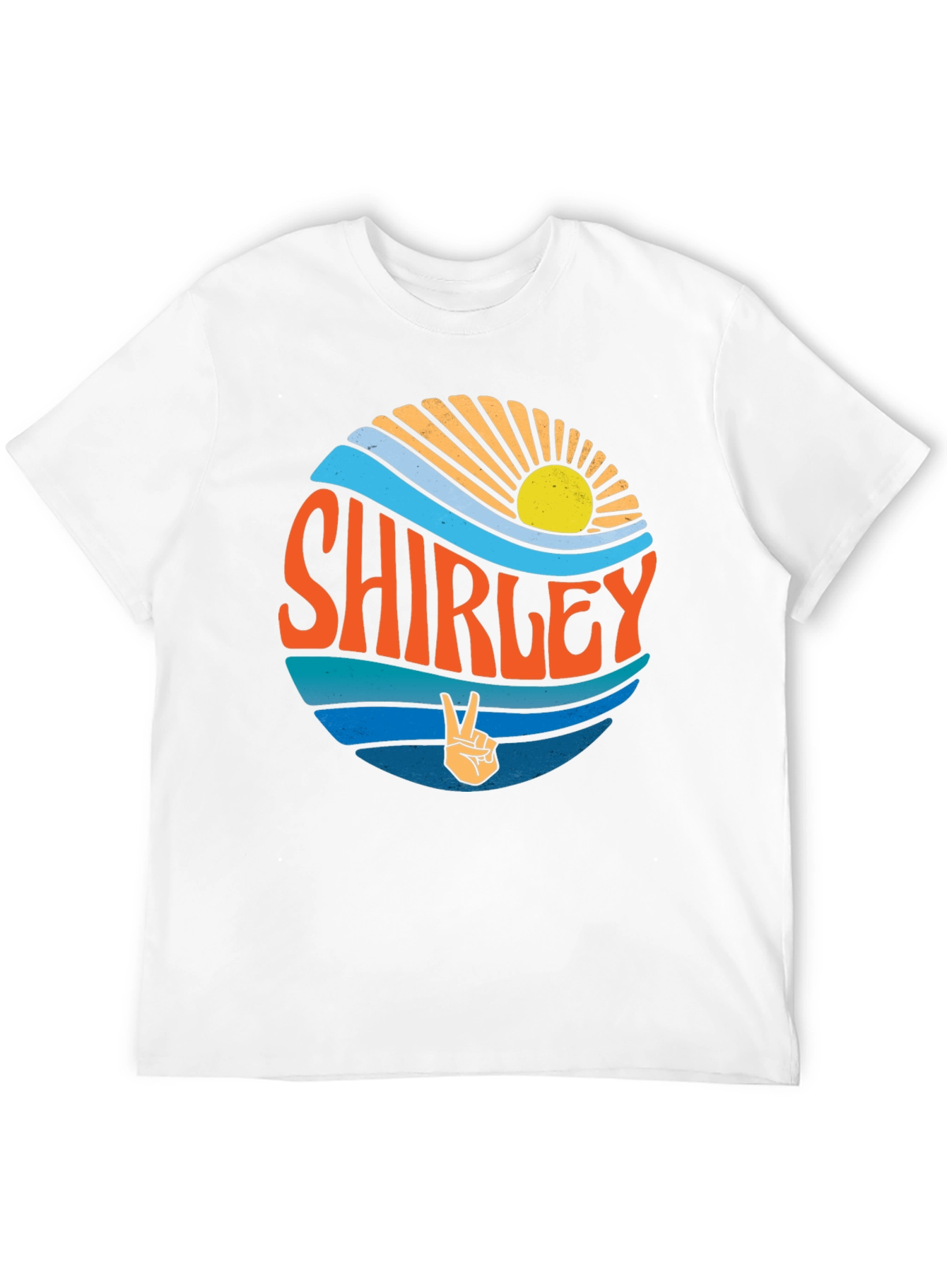 Shirley Retro Sun Peace Sign T-Shirt